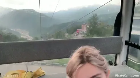Riding Sochi gondola with cum in mouth? Not boring π β frame