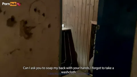 Stop peeping, want to fuck mom? Enter the sauna — frame