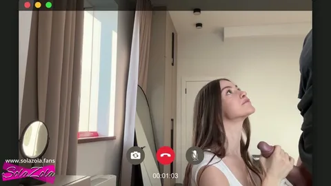 Brother pulls out his cock for webcam blowjob π β frame