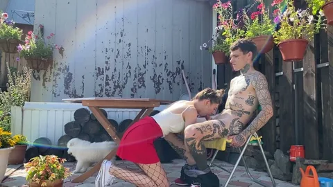 Called a hooker home but she wanted to fuck in the yard — frame