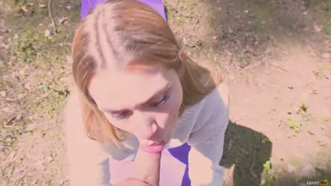 Shy at first, now loving forest sex — frame