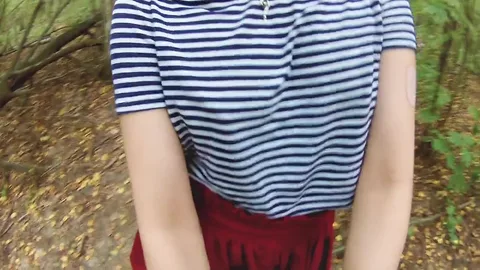 Girl lifts skirt in park for pickup fuck — frame