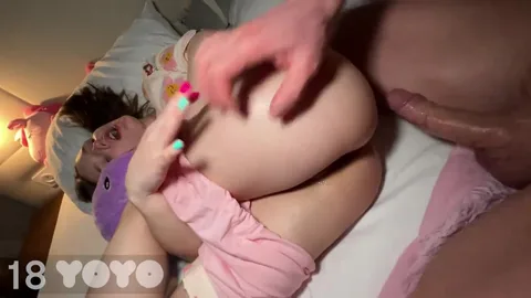 She sleeps deep until his cock enters her — frame