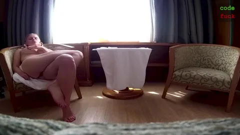 Big-titted Sasha rubs her pussy and cums crossing legs — frame