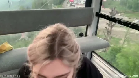 Riding Sochi gondola with cum in mouth? Not boring π β frame