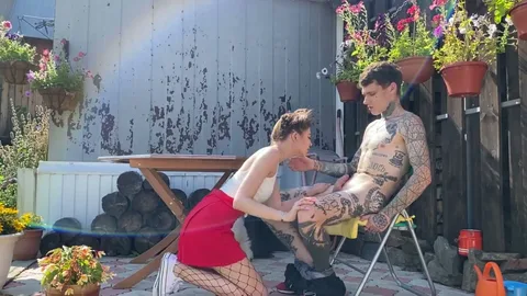 Called a hooker home but she wanted to fuck in the yard — frame
