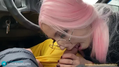 Gift that turns date into anal, pink-haired girl π β frame