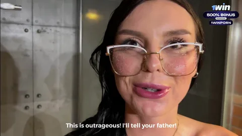 Caught spying — now fuck stepmom, but no creampie (oops) — frame