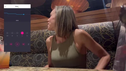 Came in restaurant β I control her pussy with phone π± β frame