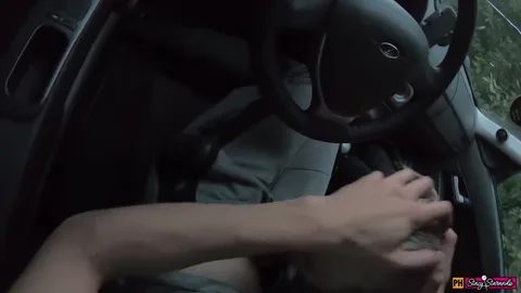 Hitchhiker lets him cum inside for free ride — frame