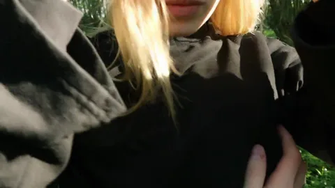 Stranger with big dick interrupts TikTok video recording — frame