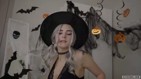 Eva Elfie conjures a thick cock for Halloween π β frame