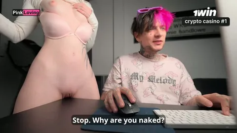 She wants to squirt so bad she'll fuck his hand and the desk — frame