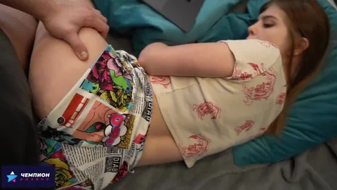Sister asked for massage, slid shorts for incest — frame
