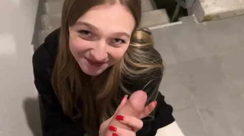 Parents home? Suck cock in stairwell then 🤫 — frame