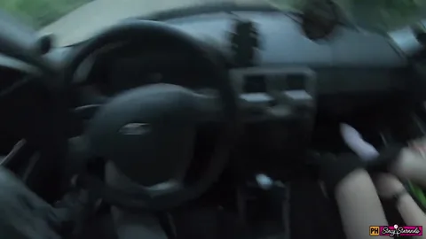 Hitchhiker lets him cum inside for free ride — frame
