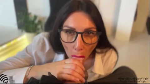 Want to be my secretary? Your face looks good with cum π β frame