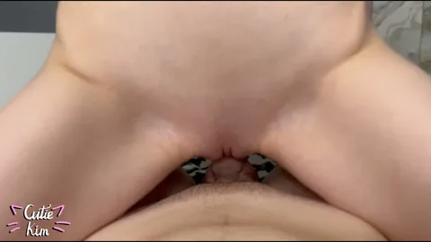 Neighbor gives blowjob and invites for sex — lucky bathroom visit — frame