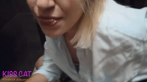 Came in her mouth, then gave her coffee to wash it down — frame