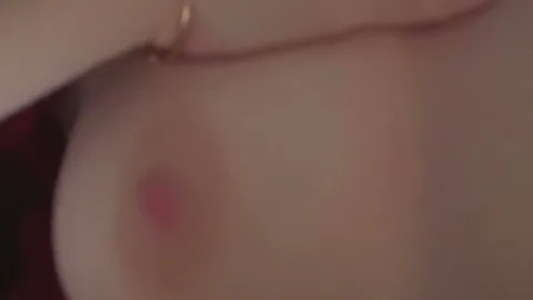 Roughly fucked and cummed on redhead's tits during break — frame
