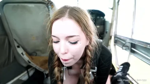 Cheating while skydiving — instructor’s cum in her mouth 😱 — frame