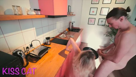 Seasoned her omelet with cum after sex and made her eat it — frame