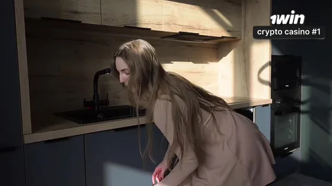 Brought herself to climax — why not have fun in the kitchen too — frame